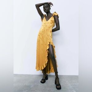 Zara Jacquard Ruffle dress